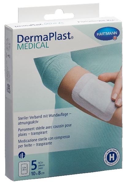 DERMAPLAST Medical Vliesverband 10x8cm 5 Stk