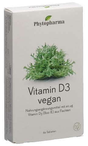 PHYTOPHARMA Vitamin D3 Tabl vegan 60 Stk