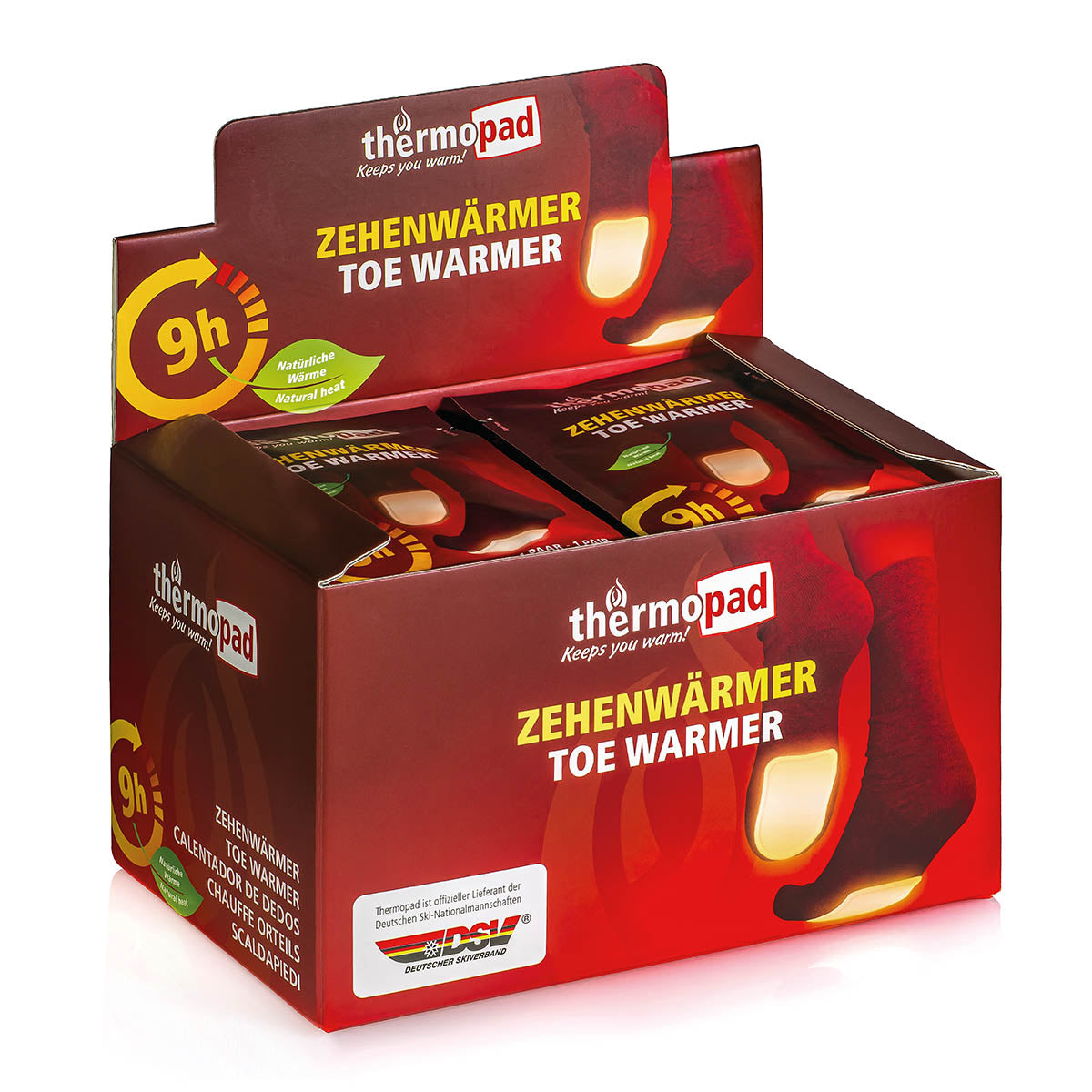 Thermopad Zehenwärmer Paar / Display à 30 Paar