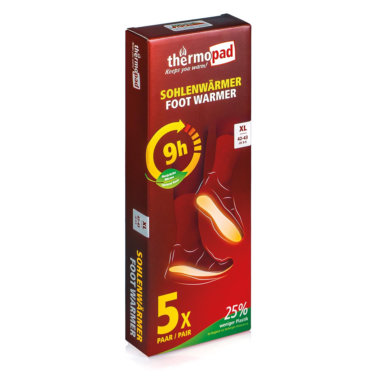 Thermopad Sohlenwärmer XXL 28.0cm - 44-46, 5 Paar