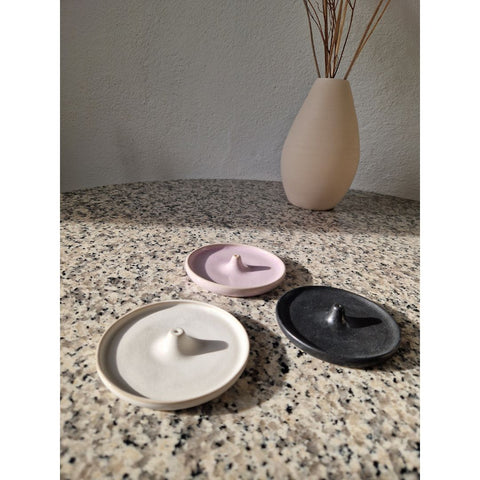 Support pour encens en bâtonnets en céramique noir