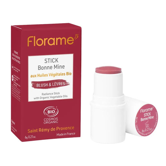 Florame Stick Bonne Mine – Blush Nude rose et Rouge à Lèvres – 6 g