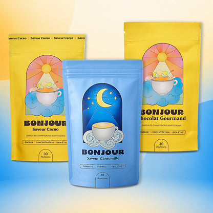 Bonjour Cozy Comfort Trio - Cacao & Chocolat  Gourmand  & Camomille (90 Servings)