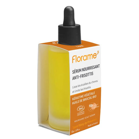 Florame Organic Nourishing Anti-Frizz Hair Serum – Jojoba & Broccoli Oils – 50 ml