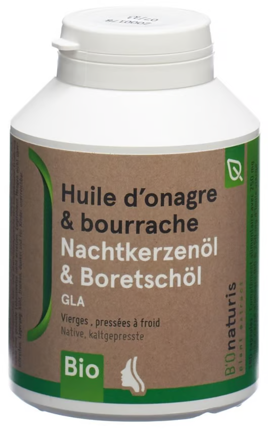 Bionaturis – Olio di borragine 500 mg | Capsule molli | 180 Capsule