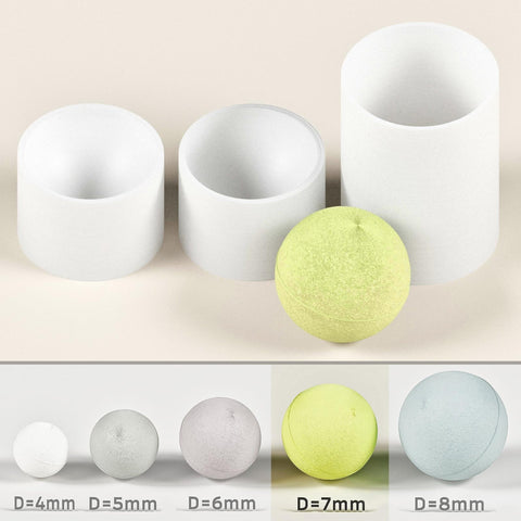 Goleo Pressformen für Badebomben – Rund, 5 Größen (Ø 4–8cm)