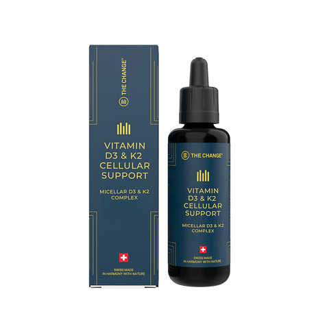 THE CHANGE – Vitamines D3 + K2 | Gouttes pour le soutien des os, du calcium et de l'immunité