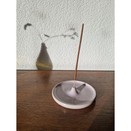 Support pour bâtons d'encens en céramique violet