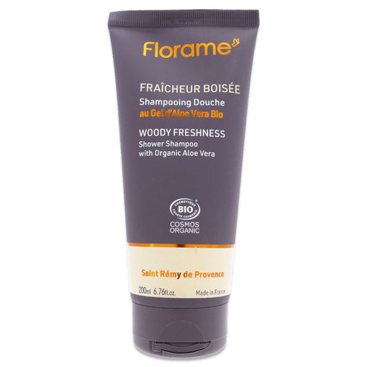 Florame - Duschshampoo mit holziger Frische - COSMOS-zertifizierter holziger Duft für die tägliche Erfrischung 🪵💧