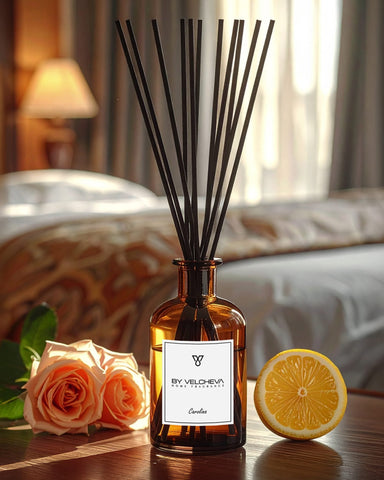 By Velcheva Profumo per ambienti Mikado Carolina – 160 ml, Cappuccino, Gelsomino & Cacao