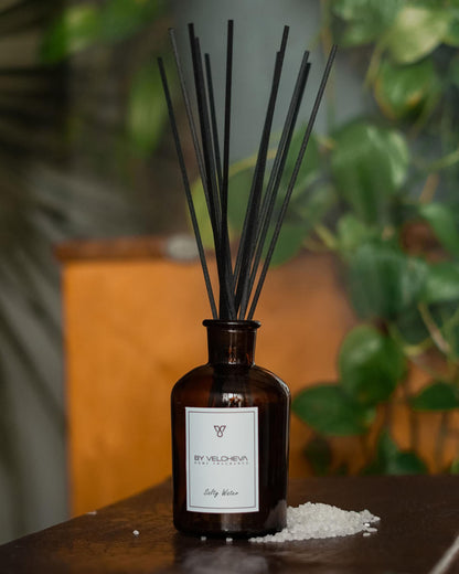 Parfum d'intérieur By Velcheva Mikado Salty Water – 125 ml, sel marin, sauge et algues marines