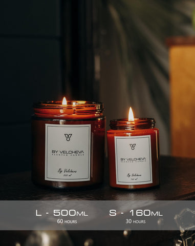 By Velcheva Duftkerze Rosso – 160 ml, rote Trauben, Beeren & Birkenholz
