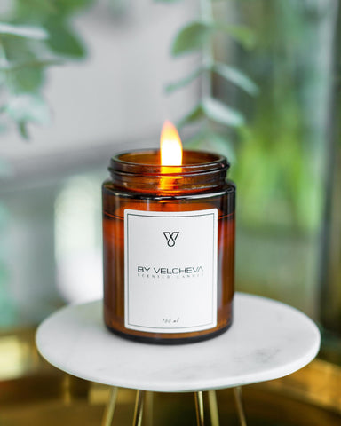 BY VELCHEVA Duftkerze Cherry Blossom – 160 ml, Kirsche, Rose & Vanille