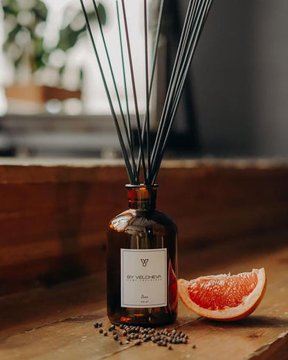 By Velcheva Diffusore per ambienti Mikado Dune – 125 ml, pepe, arancia e vetiver