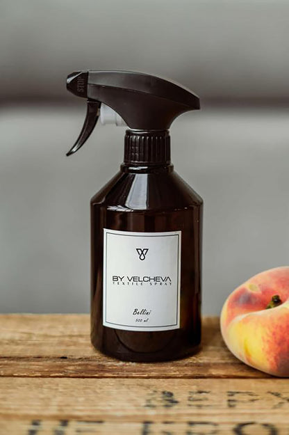 Par Velcheva Spray textile Bellini – 500 ml, Pêche, Rhum et Vanille