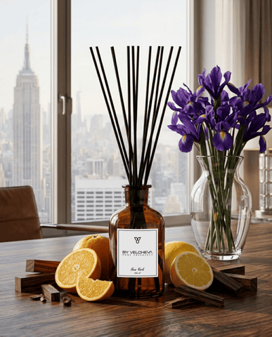 By Velcheva Profumo per ambienti Mikado New York – 125 ml, Agrumi, Iris e Musk