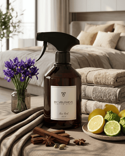 By Velcheva spray tessile New York – 500 ml, agrumi, iris e muschio