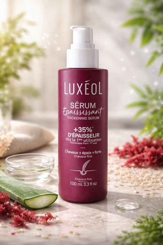 Sérum capillaire épaississant Luxéol pour cheveux fins – Densité et brillance visibles – 100 ml