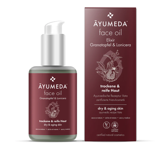 AYUMEDA Facial Oil Pomegranate & Lonicera - for dry and mature skin