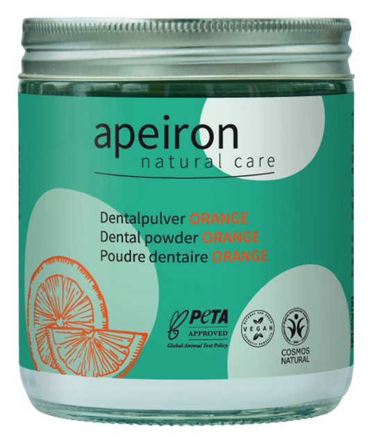 APEIRON Dental powder, orange, refill glass