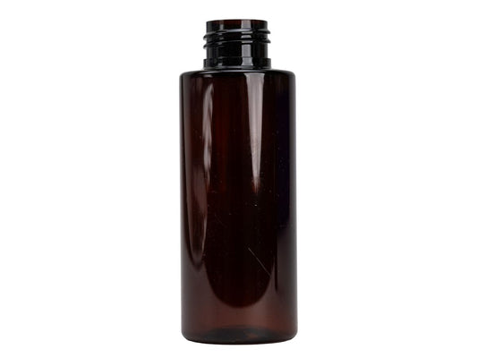 Bottiglia Aromalife in rPET marrone-trasparente rotonda (100 ml)