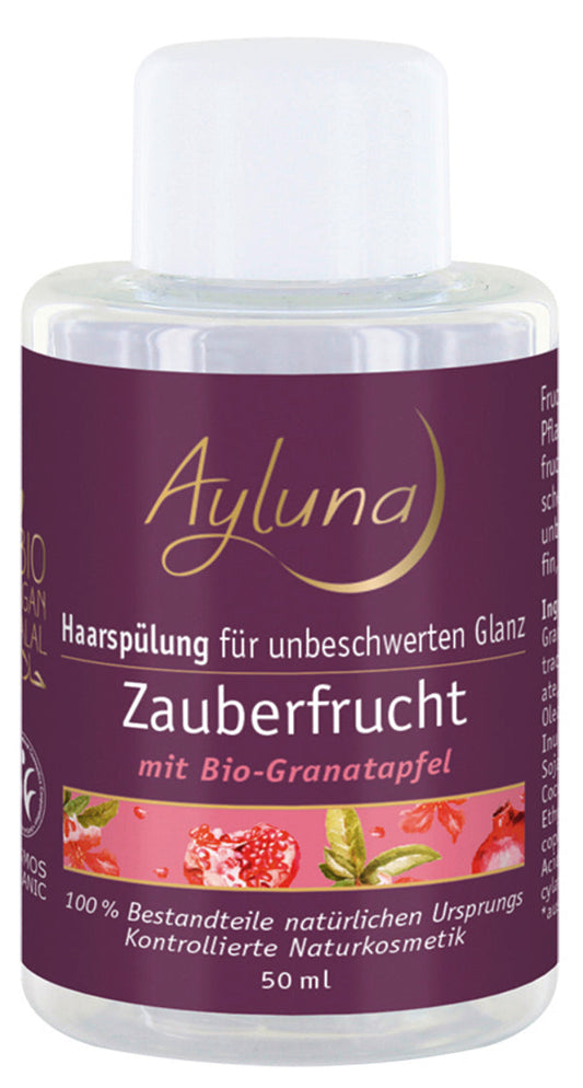 AYLUNA Hair Conditioner Shine & Easy Comb Zauberfrucht with organic burdock root & organic pomegranate - travel size