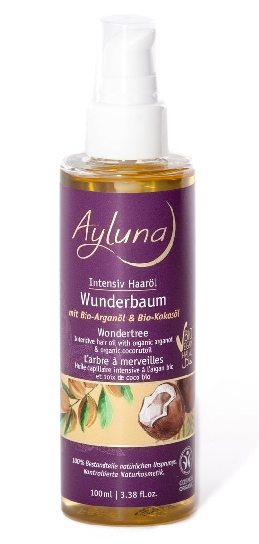 AYLUNA Hair Oil Intensive Wunderbaum with organic Arganoil and organic coconut oil