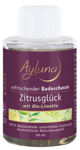AYLUNA Refreshing Bubble Bath  Zitrusglück with organic lime - travel size