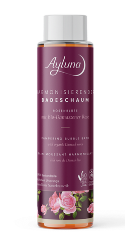 AYLUNA Pampering Bubble Bath Rosenblüte with organic Damask roses