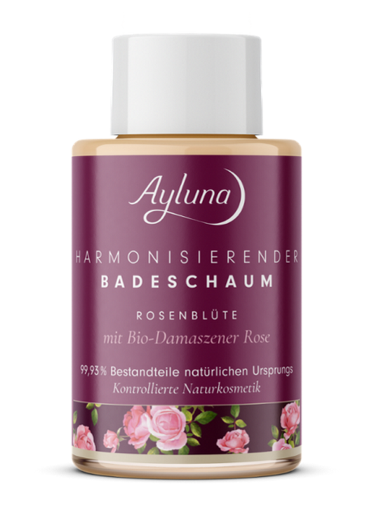 AYLUNA Pampering Bubble Bath Rosenblüte with organic Damask roses - travel size