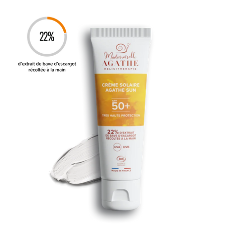 Crème solaire certifiée bio - non teintée spf50+