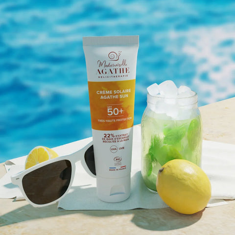 Crème solaire certifiée bio - non teintée spf50+