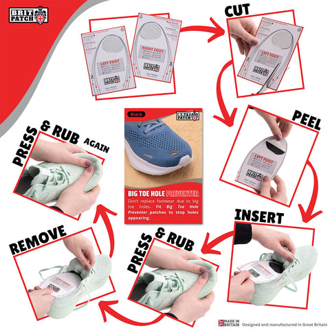 Brit Patch Big Toe Hole Preventer, Schuhreparatur
