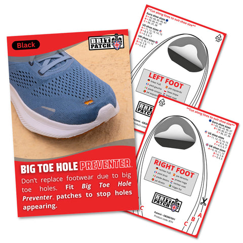 Brit Patch Big Toe Hole Preventer, Schuhreparatur