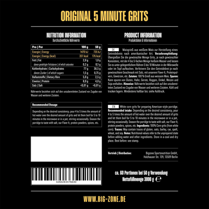 BIG ZONE Grits (Maisgriess) 3000g