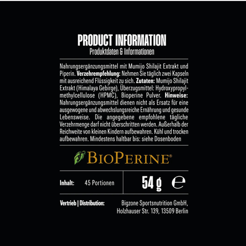 BIG ZONE Shilajit 90 Kapseln