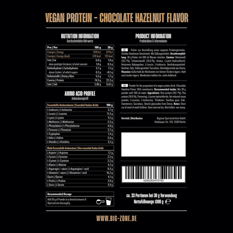 BIG ZONE Battle Vegan Protein 1000g