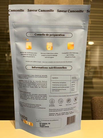 Bonjour Camomile – Boisson à base de plantes fonctionnelle pour le sommeil et la sérénité