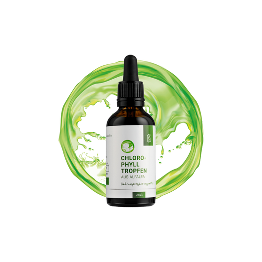 Chlorophylltropfen aus Luzerne