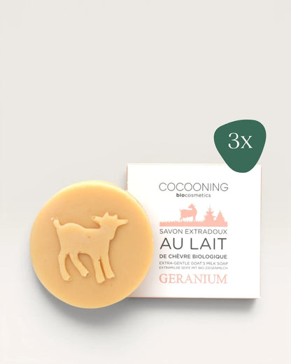 Savon au lait de chèvre Géranium