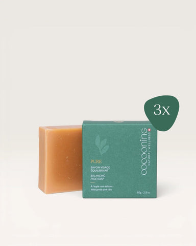 Savon équilibrant visage à l'argile rose