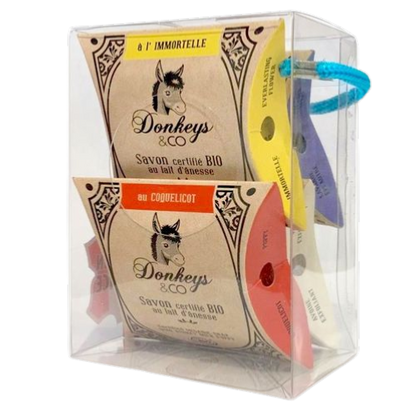 Coffret 4 savons au lait d'ânesse, Donkeys & Co, 4×25g*
