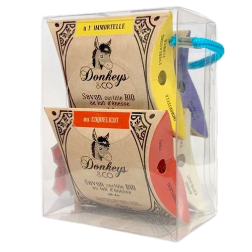 Coffret 4 savons au lait d'ânesse, Donkeys & Co, 4×25g*