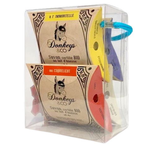 Coffret 4 savons au lait d'ânesse, Donkeys & Co, 4×25g*