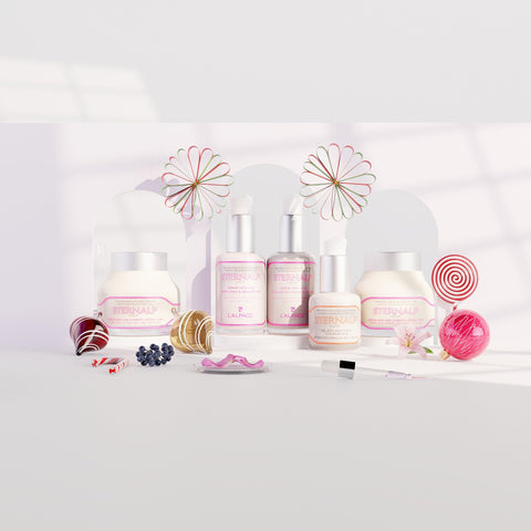 Set oder Geschenkset Ultime Quintet Anti-Aging straffende Tages- und Nachtcreme 50 Milliliter und Kollagenstraffendes Serum und aufpolsterndes Serum Eternalp 40–60 Milliliter und Augenkontur Eternalp 20–40 Milliliter