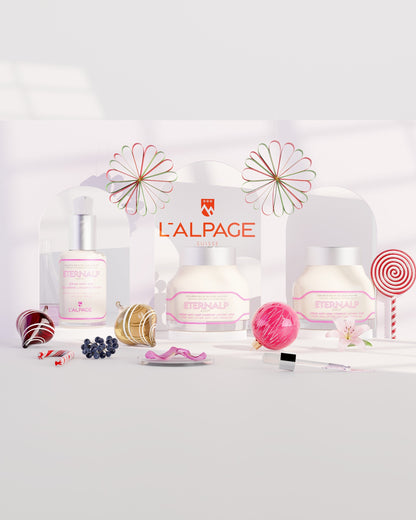 Ensemble ou Coffret Cadeau Trio Crème Anti-Âge Liftante Jour 50 ml et Crème Nuit 50 ml et Sérum Anti-Âge Collagène Lissant et Liftant Eternalp 40-60 ml