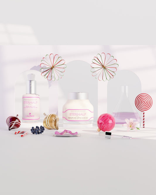 Kit o cofanetto regalo DUO Crema antietà liftante notturna e siero antietà ricompattante e rimodellante Eternalp 4060m