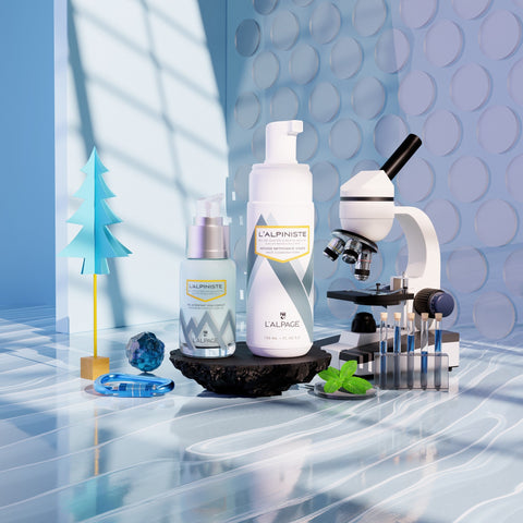 Set oder Geschenkset DUO Vollständige Feuchtigkeitspflege-Gel + Reinigungsmousse L'ALPINISTE