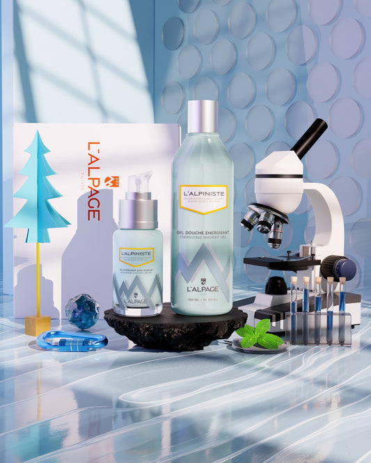 Cofanetto regalo duo gel di trattamento idratante completo + gel doccia energizzante L'ALPINISTA