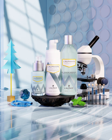 Ensemble / Coffret Cadeau Gel Soin Complet Hydratant + Gel Douche Énergisant + Mousse Nettoyante L'ALPINISTE